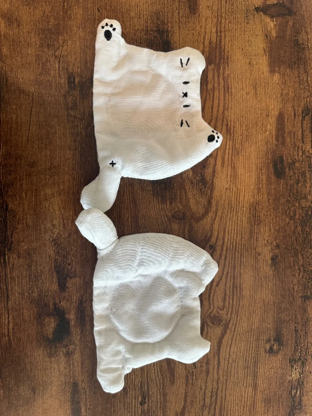 Set Of Two White Cat Cup Coasters